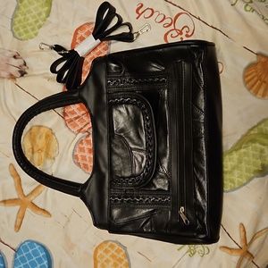 Womens Leather Purse/Handbag/Pocketbook Free Umbrella, Shoulder Strap New